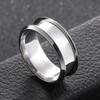 6 Stück 8mm Edelstahl Rilliger Fingerring Kern Rohling für Einlege-Ring Schmuckherstellung Polierter Komfort Rilliger Ring