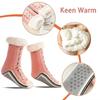 1Pair Striped Floor Sleeping Socks Plush Snow Socks Casual Slipper Sock  for Woman Girls