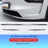 AITESLCAR For Tesla Model Y Lauch/Juniper 2025 2026 Bumper Rearview Mirror Anti-collision Strips Trim Anti-scratch Sticker Cover