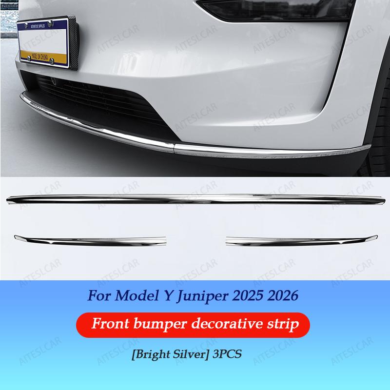 AITESLCAR For Tesla Model Y Lauch/Juniper 2025 2026 Bumper Rearview Mirror Anti-collision Strips Trim Anti-scratch Sticker Cover