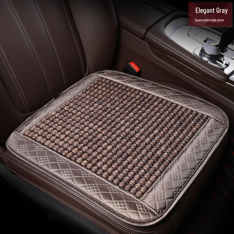 2024 Summer Car Seat Cushion with Wooden Bead Lumbar Support