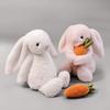 Easter Bunny Soft Plush Toy Pink White Rabbit Hug Carrot Stuffed Plushies Animal Cute Gift For Girl Happy Easter Day Party Decor