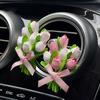 Tulip Bouquet Car Mounted Fragrance Car Goddess Air Conditioner Air Outlet Diffuser Stone Car Interior Decoration Accessories