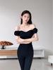 BETTER ME Off-Shoulder 3D Fishbone Corset Top