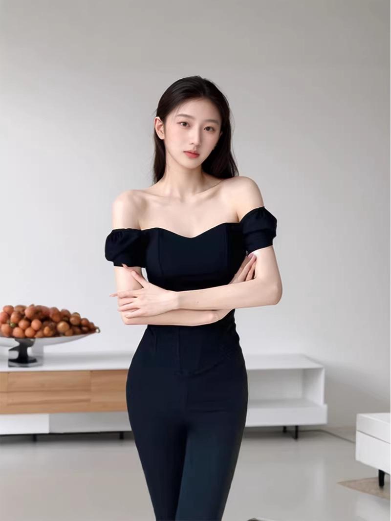 BETTER ME Топ-корсет с открытыми плечами и 3D-косточками Medium чёрный