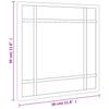Wall Mirror Black 30x30 cm Square Iron