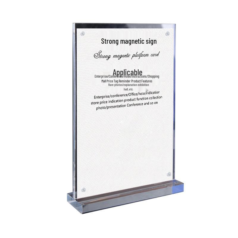 Acrylic Magnetic Double-Sided A4 Vertical Display Sign Holder