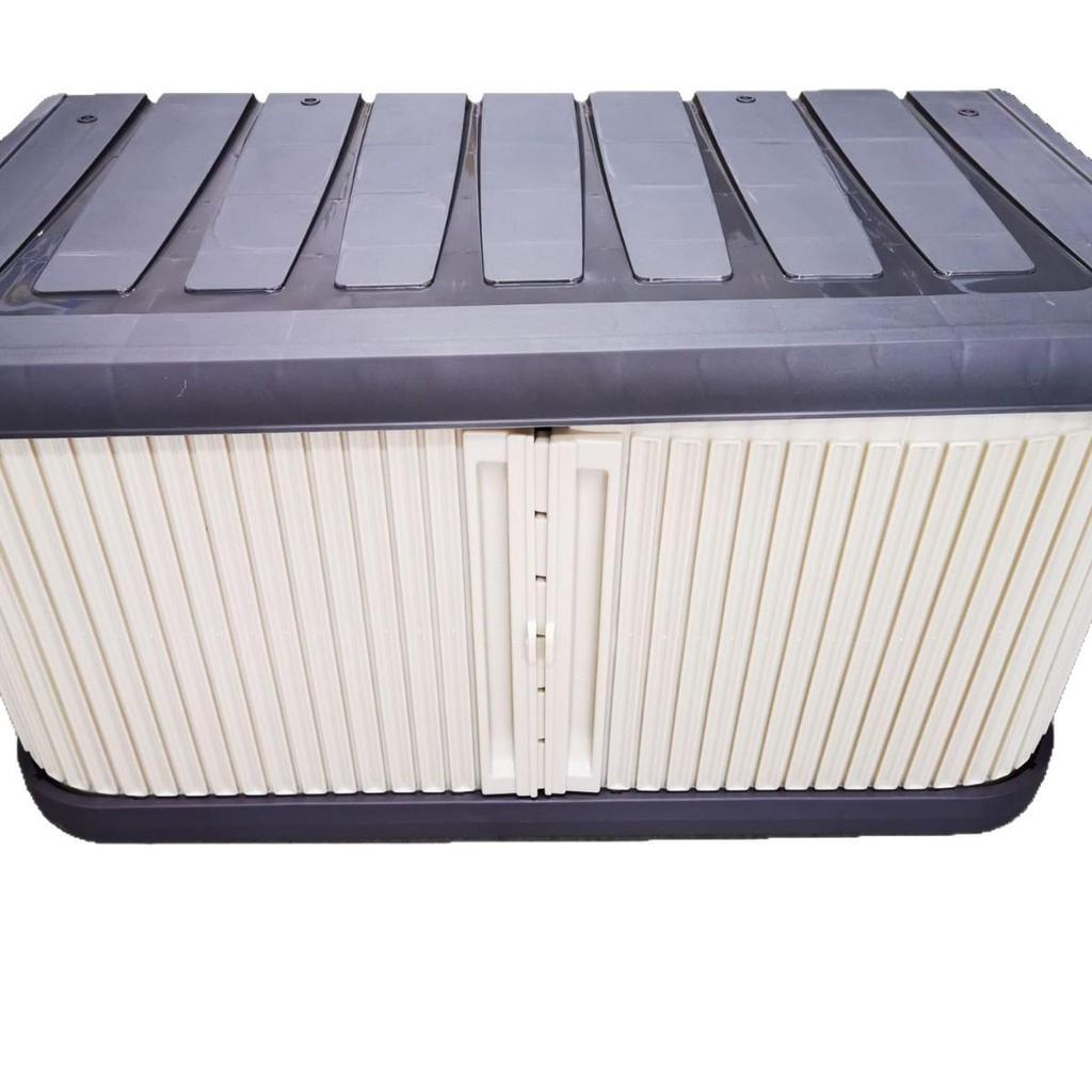 Outdoor Large-Capacity Dustproof Storage Box for Sun Protection, Courtyard, Garden, and Camping Organization.