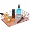 Rose Gold Desktop Organization Basket Iron Grid Wire Storage Organizer  Home Office