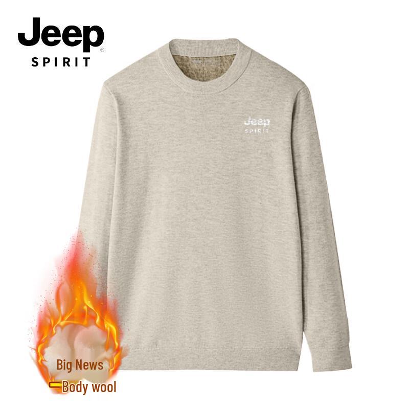 JEEP SPIRIT Men's & Couple's Thermal Crew Neck Knit Sweater