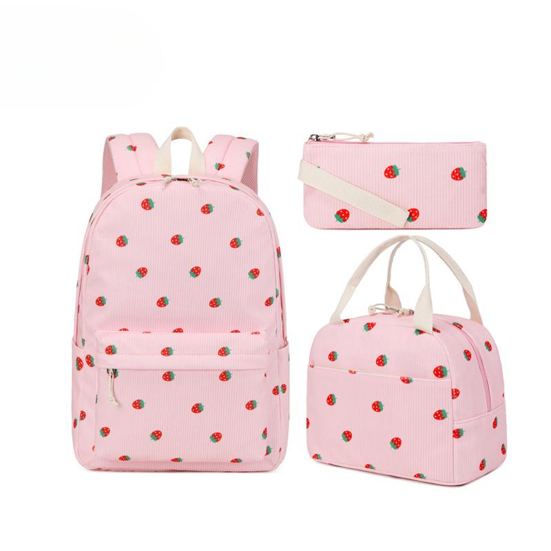 

Набір із трьох предметів: шкільний рюкзак, рюкзак для ноутбука великої місткості, для учнів старшої та середньої школи, високий рівень зовнішнього вигляду One Size рожевий