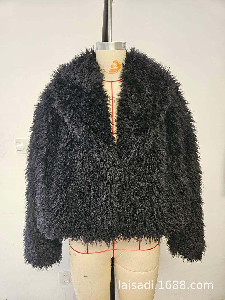 Women's clothing autumn and winter new European and American celebrities fashion versatile environmental protection artificial fur short coat