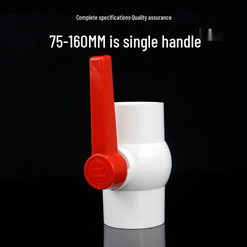 PVC Ball Valve with Threaded Inner Teeth for Water Supply (Sizes: 20, 25, 32, 40, 50, 63, 75, 90, 110)