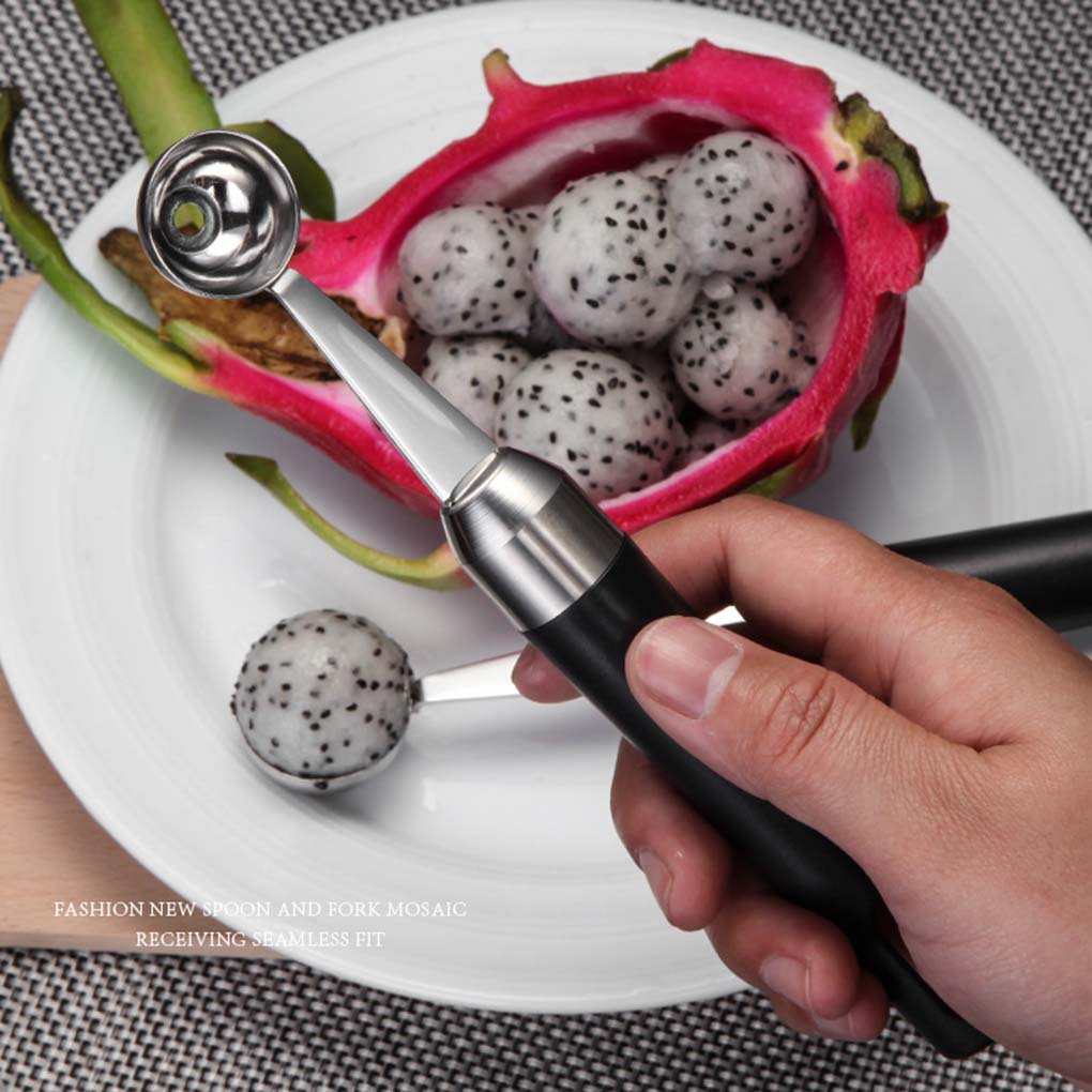 Fruit Ice Cream Ball Spoon Stainless Watermelon Scoop Fruit Ice Cream Ball Maker