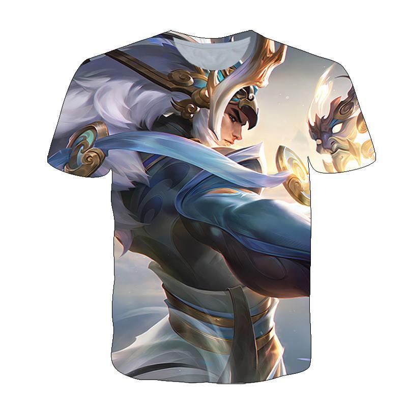 Men Women Gaming T-Shirt With 3D Digital Print Character Design Casual Short Sleeve Tee