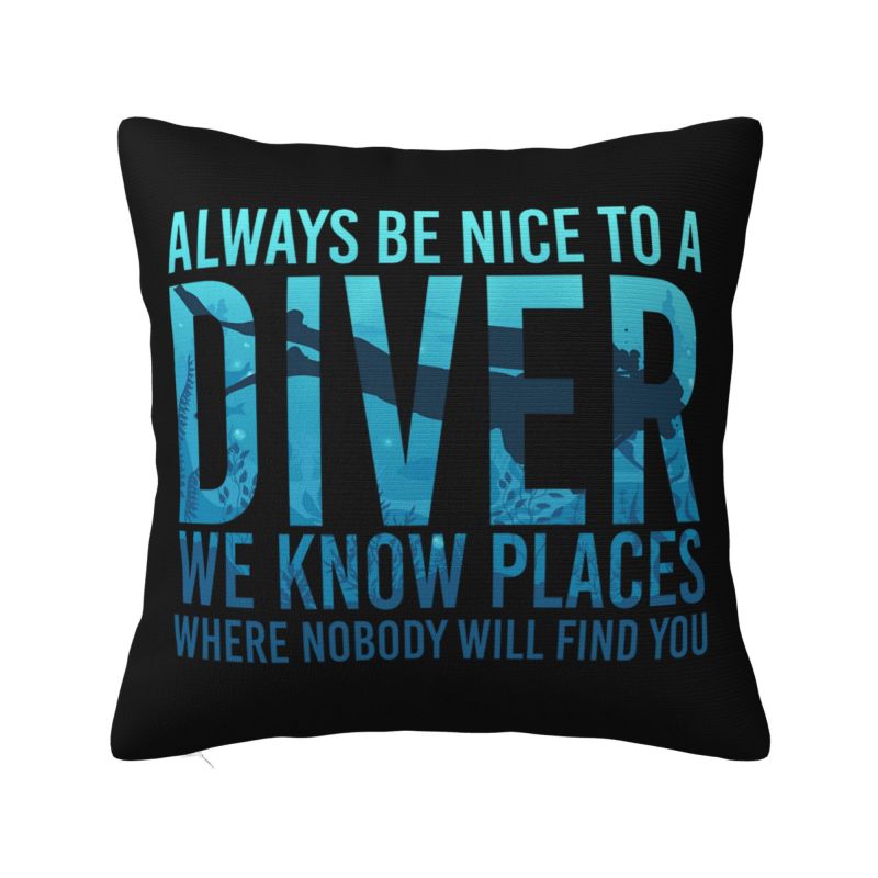 Born To Dive Throw Pillow Case Cm Decor Home Diver Scuba Diving Cushion Cover Polyester Pillowcase Doublesided Printing