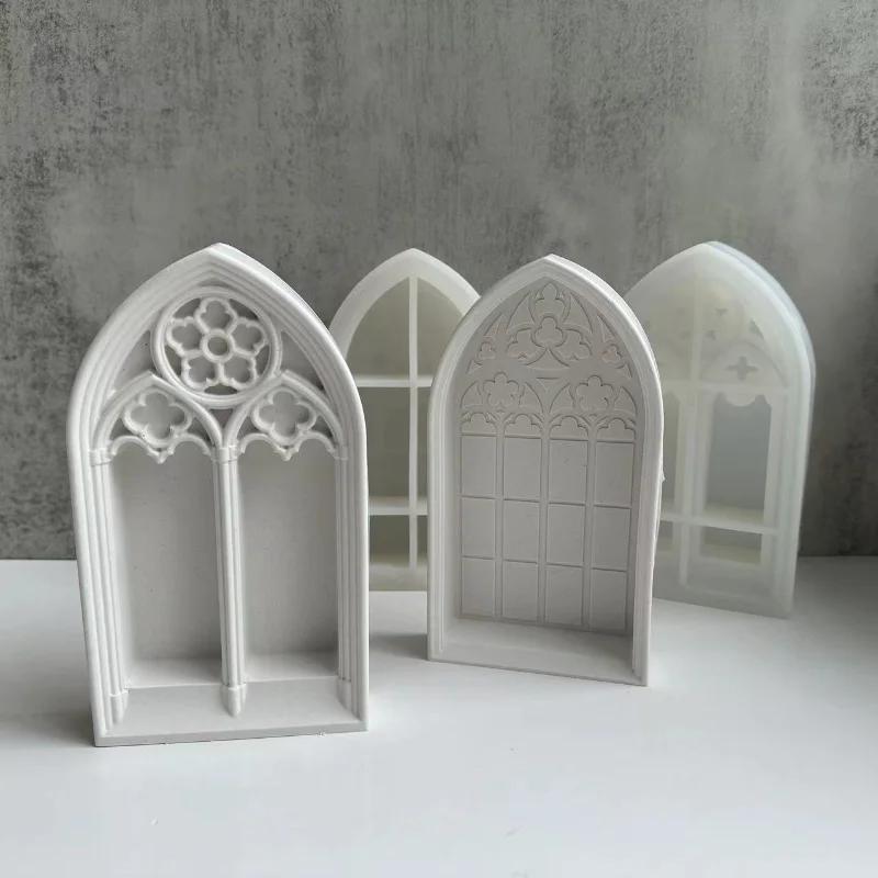Church Window Crystal Epoxy Resin Mold Cabinet Storage Box Silicone Mould for Jewelry Display Holder Tray DIY Dish Mold