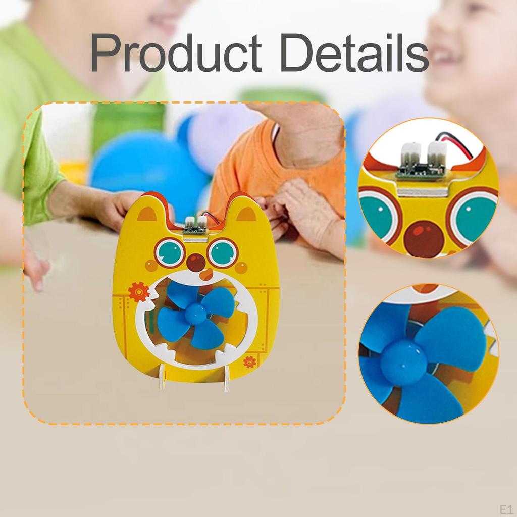 Electric Fan Assembly Kit Science Project Toy Birthday Gifts Handmade Puzzle Cognition DIY