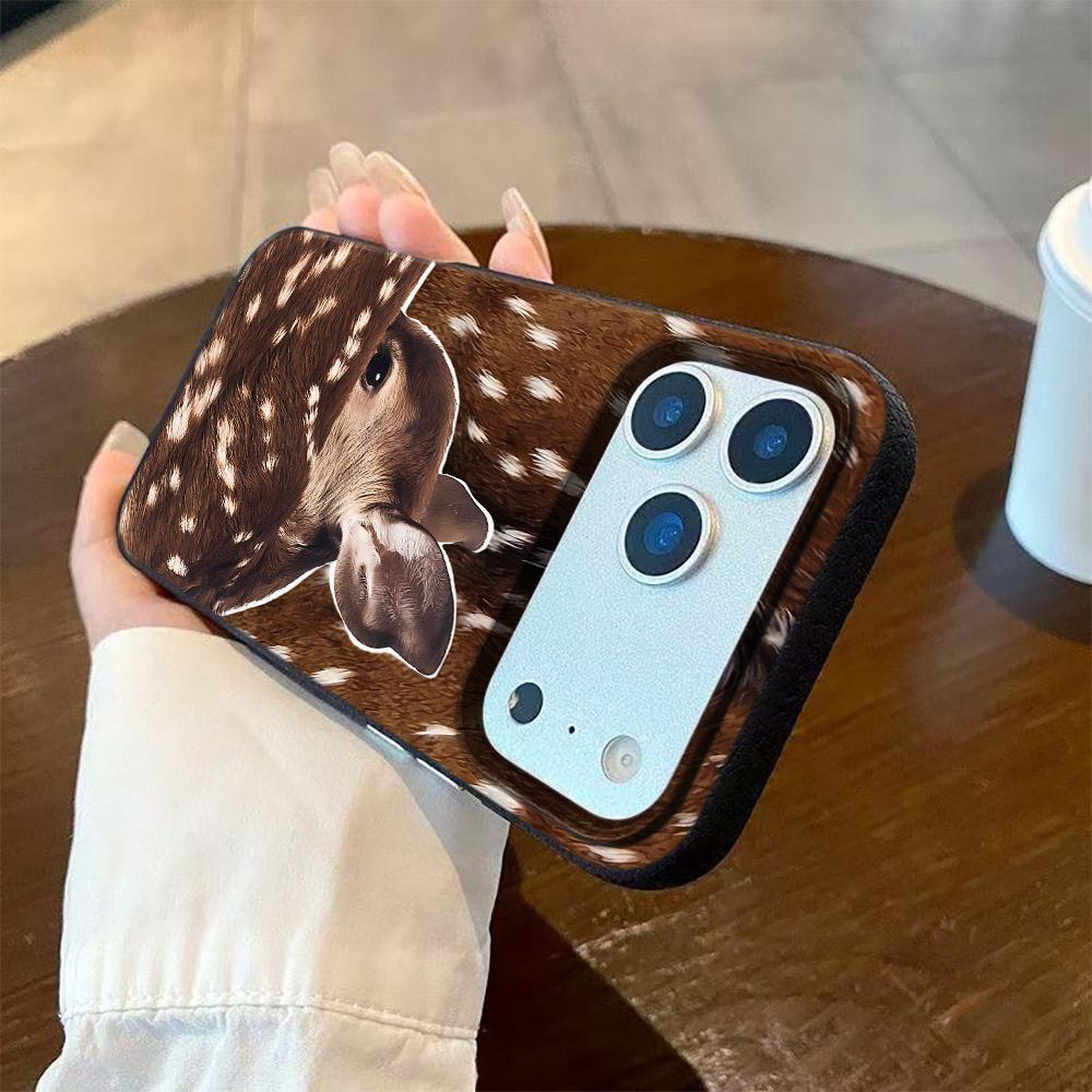 Силиконовый чехол для телефона с рисунком пятнистого оленя и леопарда Для iPhone 17 Pro Max 11 12 13 14 15 16 Pro 17 Air 15 Plus X XS XR Мягкая крышка iPhone XR