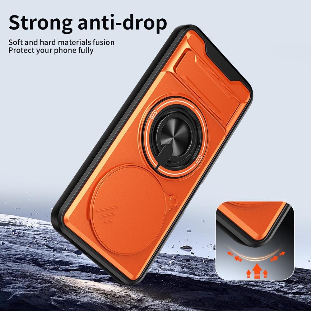 KEYSION Magnetic Phone Case for TECNO Spark 30C 4G Slide Camera Protection Upright Kickstand Shockproof Back Cover for Spark 30C