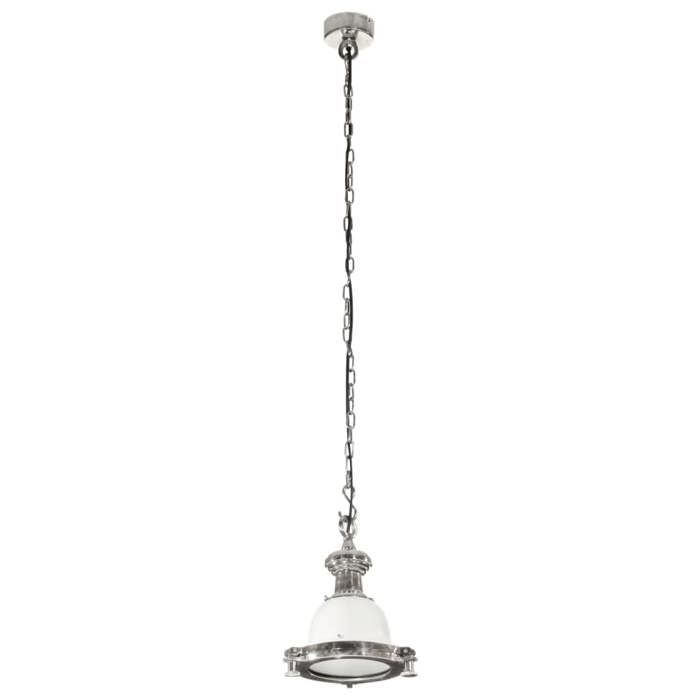 Lampe suspendue - vidaXL - Aluminium - 40 W - Argenté/Blanc - Design contemporain
