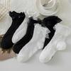Women's Summer White Lace Bow Mid-Calf Socks - Sweet Lolita Style