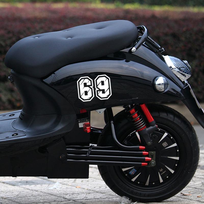 LYKX No Background Figures 0 1 2 3 4 5 6 7 8 9 Racing Number Helmet Racing Vinyl Decals Motorcycle Accessories Sticker