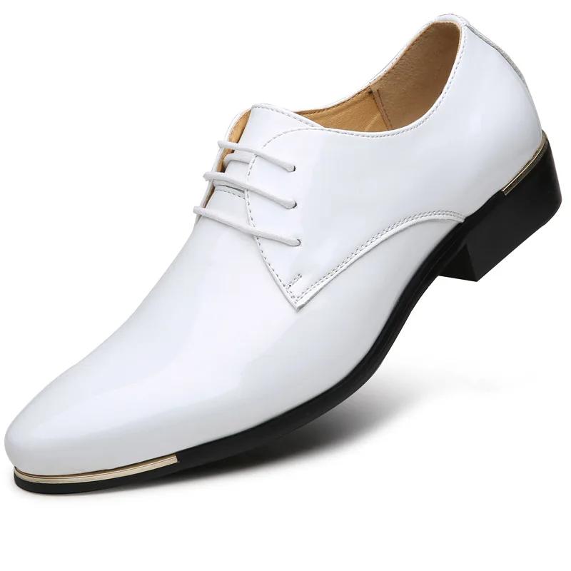 Fashion 2024 Classic Men Luxury Business Shoes Derby Gentleman Honorable Oxford Mens Red White Men Party Shoes for Men Dress Shoes