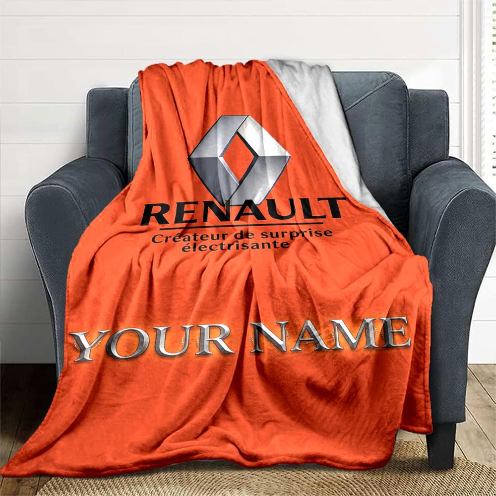 Renault Customize Your Name Blanket Cozy Customizable Blanket Soft Warm Cozy for Couch Home Decor Office Living Room for All Occasions