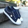 Summer Women's Hollow Denim Mesh Shoes Flat Casual Shoes Breathable Shoes Net Shoes