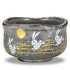 Kutani Ware Matcha Bowl with a Winged Rabbit Design K3-0824