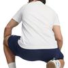 Puma Ανδρικά Τοπ Λευκό 847715-35 Μπλουζάκι με Στρογγυλή Λαιμόκοψη, Ποπ Μοτίβο, Αναπνέον, Κοντομάνικο