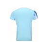 Li Ning Badminton Serie Graffiti-Print V-Ausschnitt Bequemes Atmungsaktives Lässiges Kurzarm-T-Shirt Unisex Oberteile Eisblau AAYV025-5