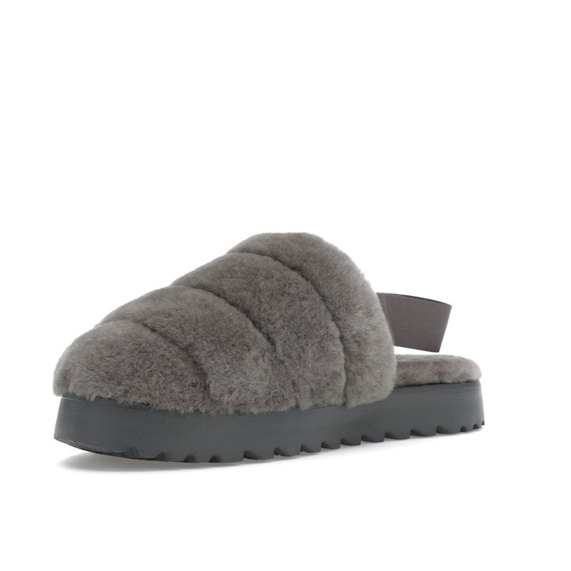 UGG  Super Fluff Slipper Charcoal Women Sneakers Grey 1121751-CHRC