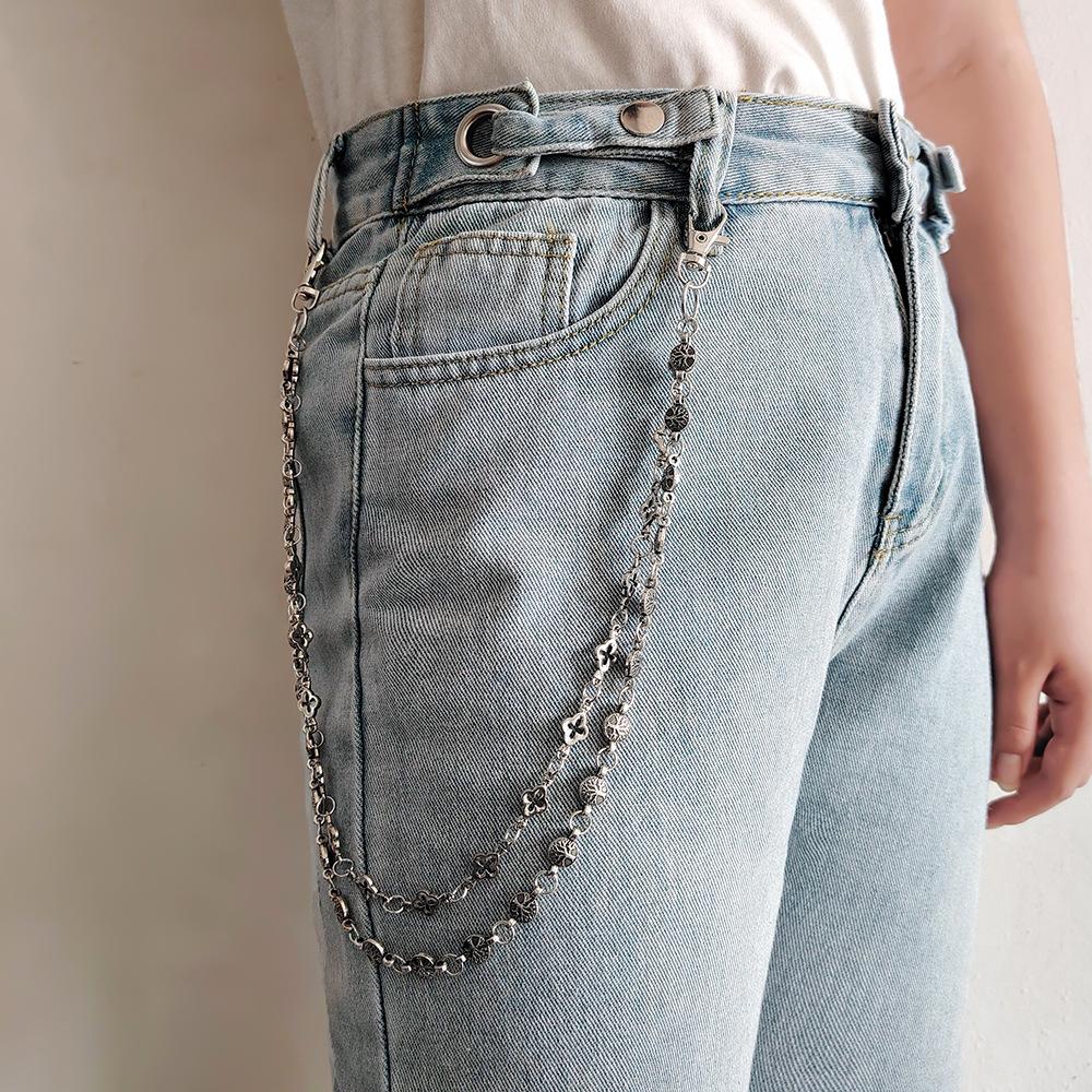 Jeans Chain Hip Hop Personality Punk Dark Double Waist Chain Cool Accessories