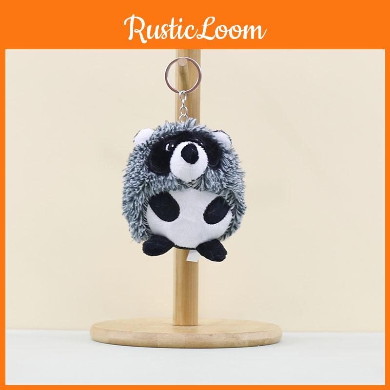 Sweet Colorful Raccoon Plush Keychain Doll With Ultra Soft Fur For Bags And Keys