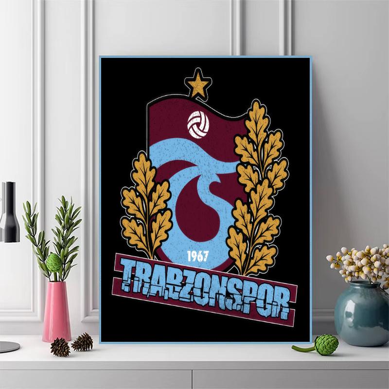 Trabzonspor Football Club Logo 100% Round Full Drill 5D DIY Diamond Painting Embroidery Cross Stitch Rhinestone Decor