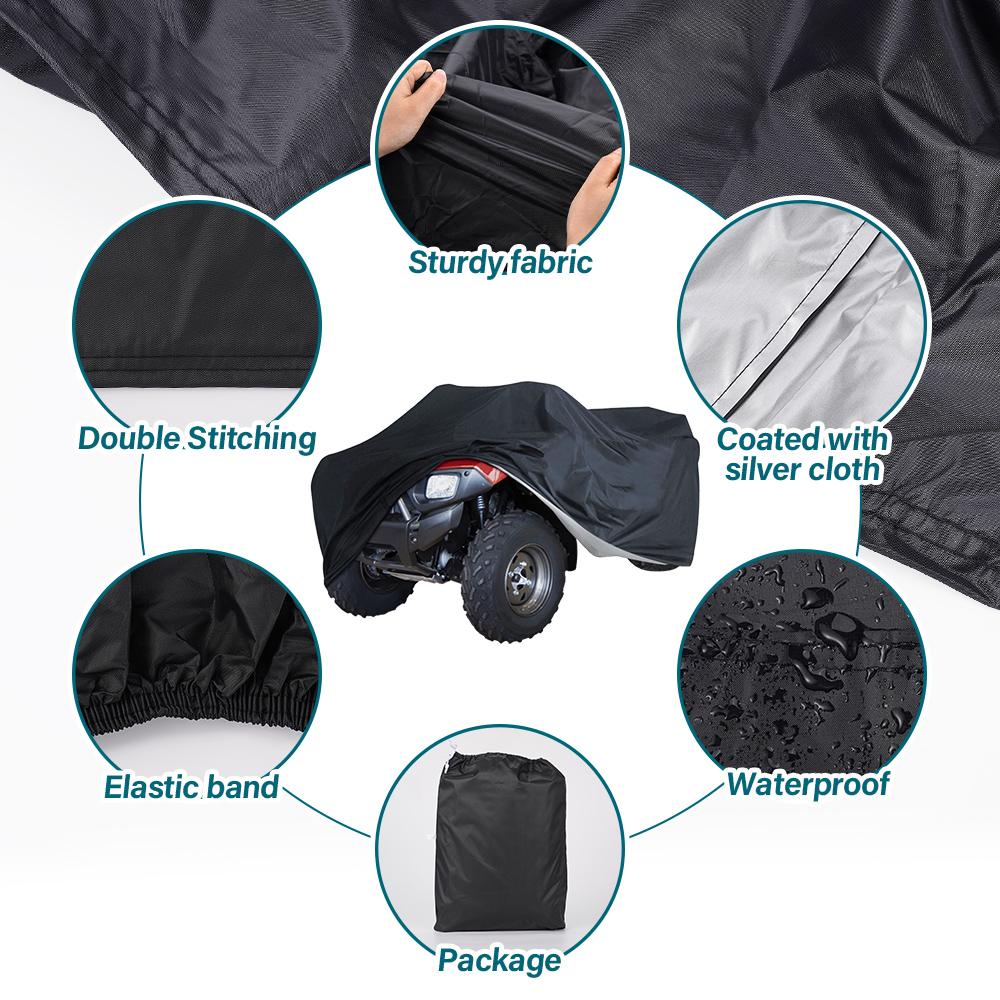 Beach Bike Kit Cover Universal 210D Oxford Motorcycle Waterproof Cover Outdoor Protection Dust Motorbike For ATV Quad Bike
