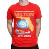 I Survived Hurricane Milton Florida Oct 2024 Novelty Graphic 100 Cotton TShirt Hurricane Tops Tees For Unisex