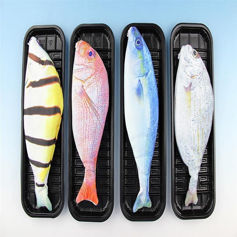 Creative Kawaii Korea Style Fish Shaped Pencils Case Bag Portable School Stationery Makeup Box