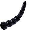 Gourd Pull Beads Suction Cups Slim Pvc Shaped Anal Plugs Crystal Clear Roller Balls Backstage Long Anal Strips Erotic Products
