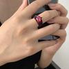 Joyería Gótica Anillos de Calavera Negra Anillos de Motociclista Accesorios de Vampiro Halloween Anillos de Compromiso Góticos para Mujeres Regalos