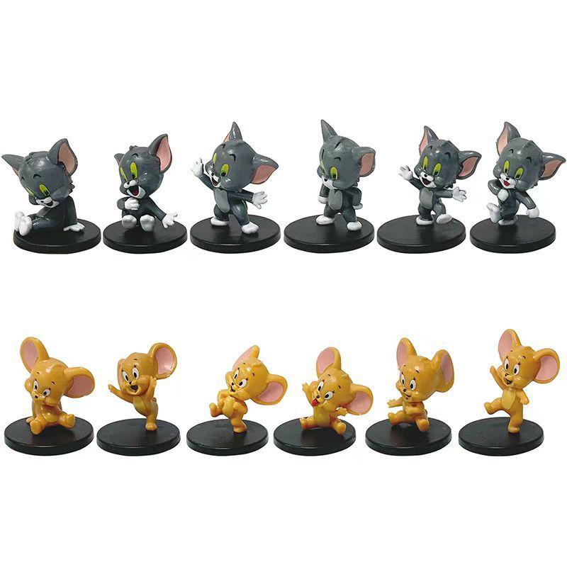 

Tom And Jerry Pvc Collectible Figures Set With Cute Cat Mouse Characters For Car Decor And Gifts