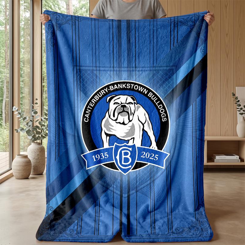 Coperta in Pile Flanella Canterbury-Bankstown Bulldogs Coperta Calda e Accogliente per Divano Letto Viaggio Uso in Tutte le Stagioni