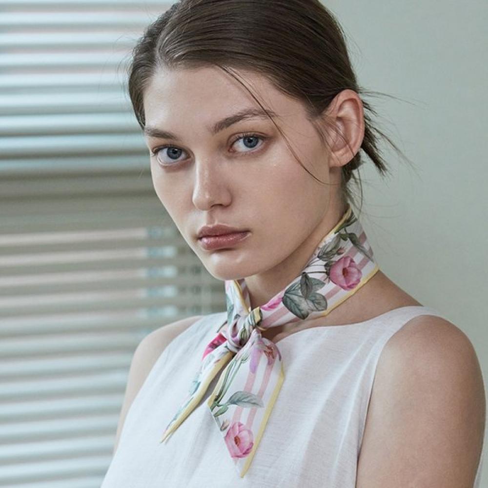 Ana Maison Casual Garden Silk Twilly Scarf Pmt 1404