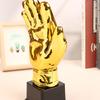 Golden Gloves Football Trophy Winner Golden Trophys Goalkeeper Gamesoccer Competition Adult Glove Awardtrophies Cup