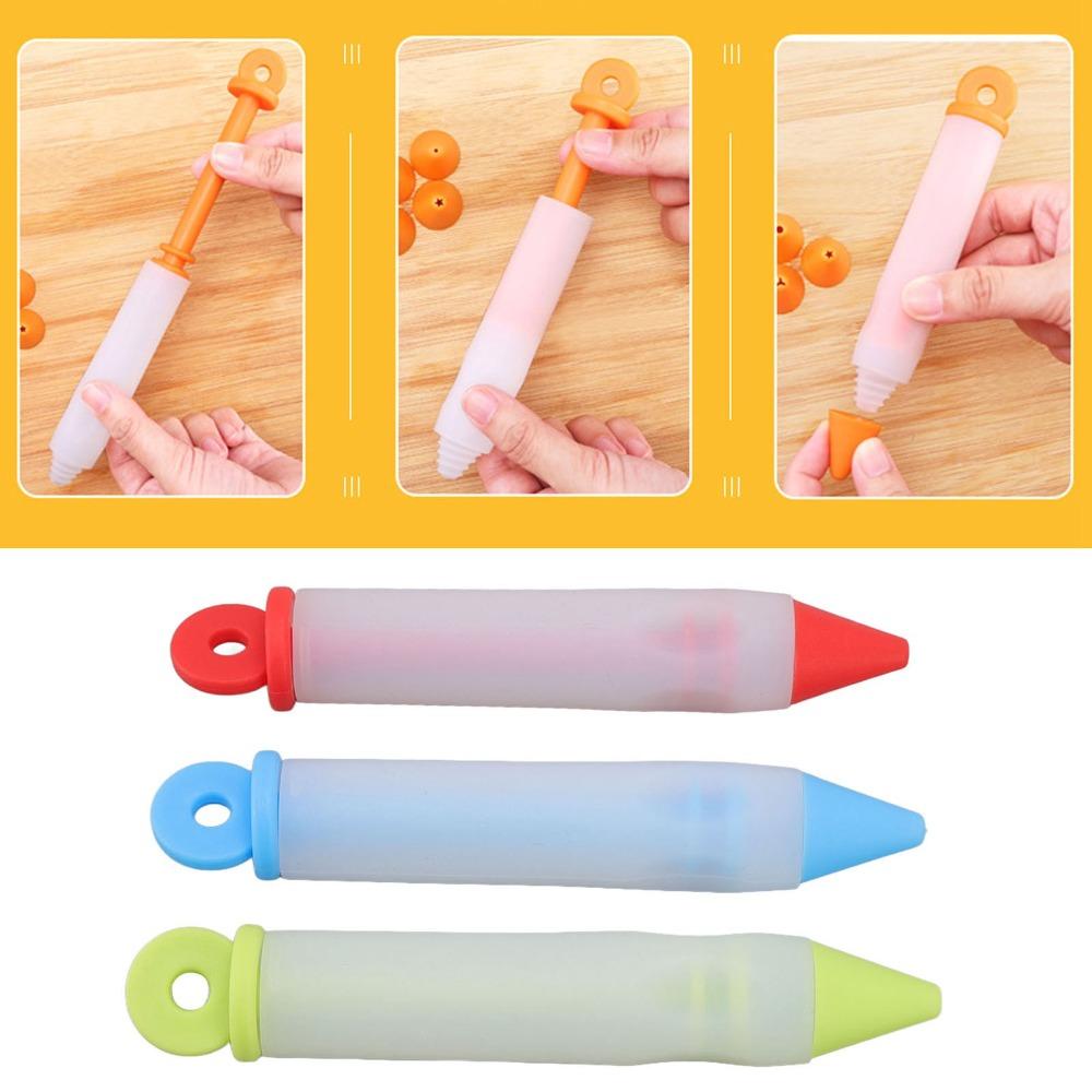 Food Grade Silicone Cake Icing Pen 12 Patterns Chocolate Pen Kit DIY Cake Decorating