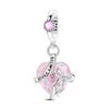 Kupferrosa Anhänger Glückskatze Kralle Herz Anhänger Passend für Original Armband DIY Hängeanhänger Feiner Schmuck