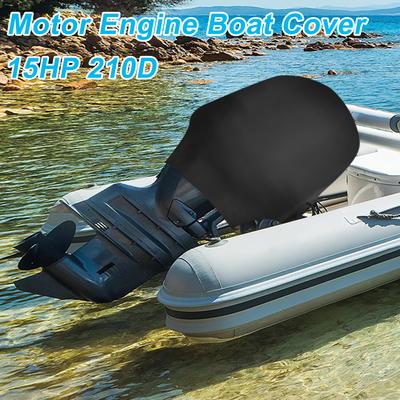 X Autohaux Half Boat Motor Cover 210D Vodotěsný přívěsný motor Antisluneční prachotěsný Ochranný kryt lodního motoru Plátno