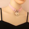 Punk Gothic Collar Necklace Heart Padlock Collar with Keys Punk Collar Necklace for Women Girl Cosplay Party